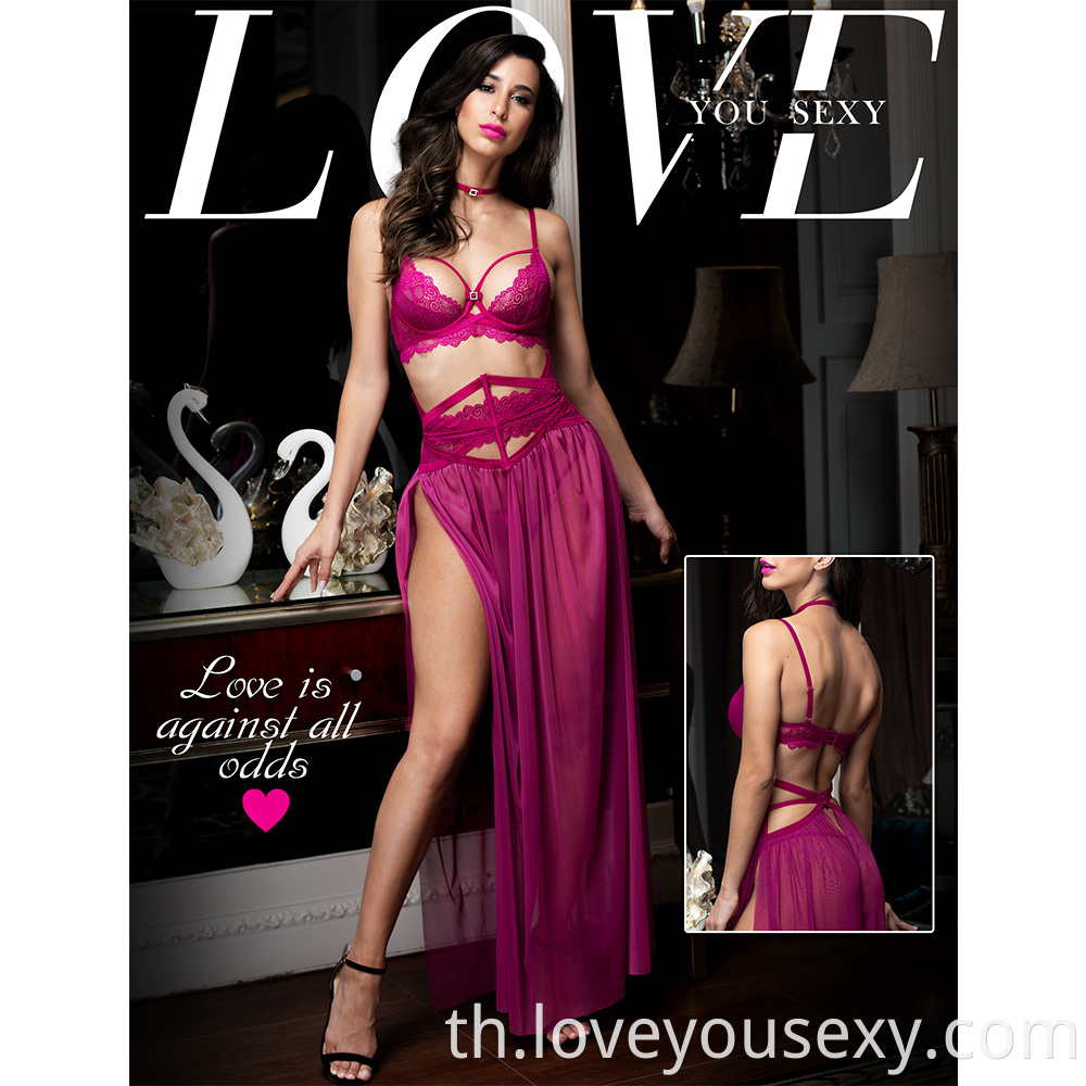 Violet Sexy Lingerie Dress